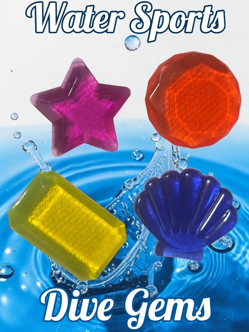 4 Dive Rockets and Gem Game Purple Star Blue Shell Swimming Pool Party Lake Toys